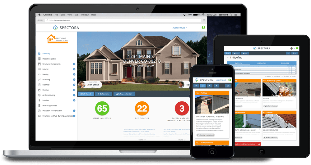 Sample home inspection report mockup